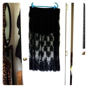 Black Lace Maxi Skort